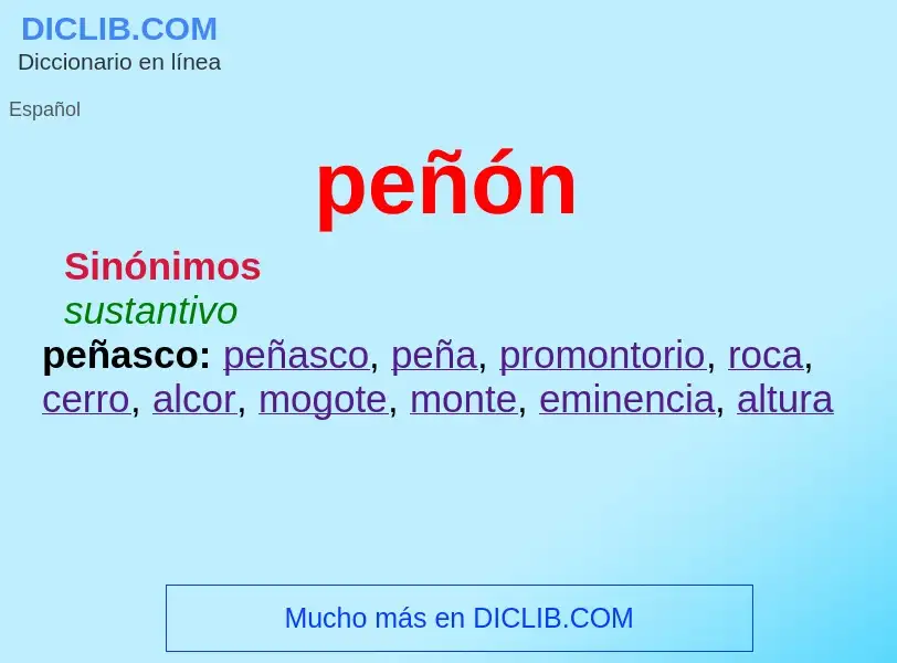 O que é peñón - definição, significado, conceito