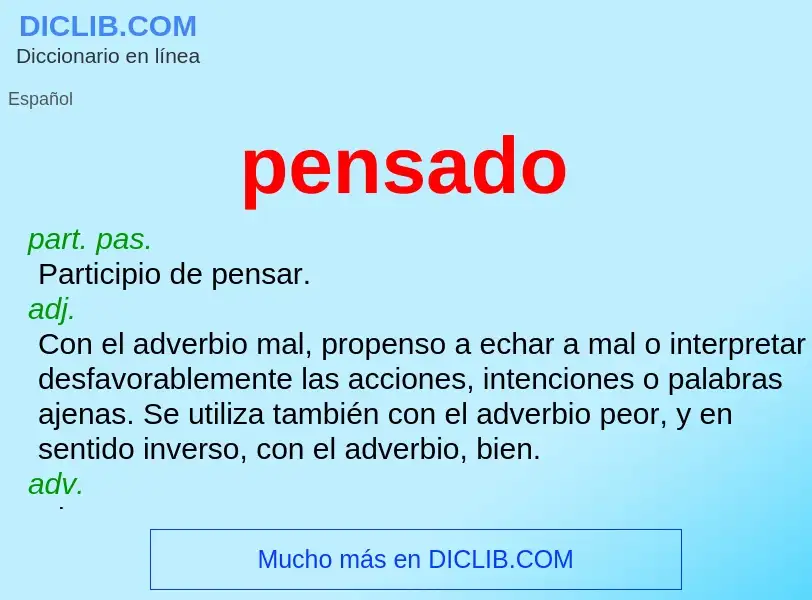 O que é pensado - definição, significado, conceito