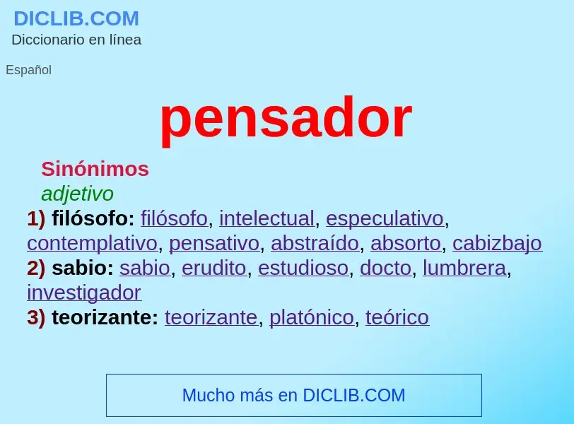 ¿Qué es pensador? - significado y definición