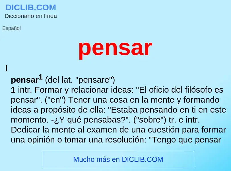 Wat is pensar - definition