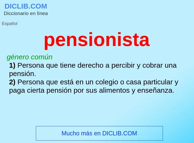 O que é pensionista - definição, significado, conceito