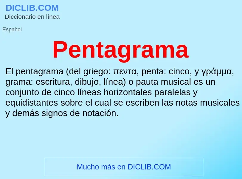 ¿Qué es Pentagrama? - significado y definición