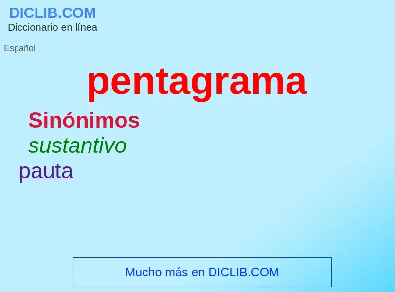 ¿Qué es pentagrama? - significado y definición