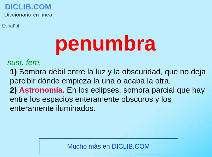 Wat is penumbra - definition