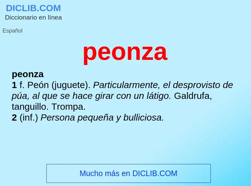 What is peonza - definition