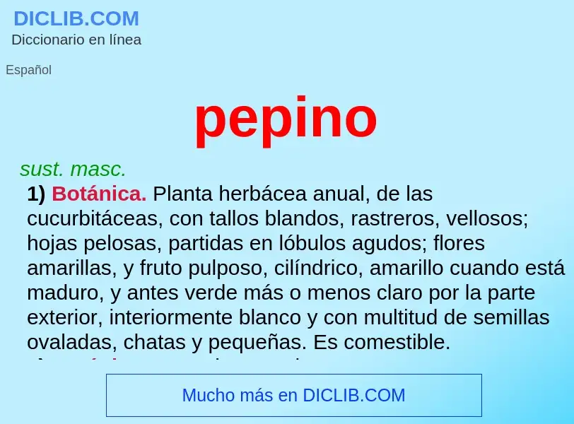 Was ist pepino - Definition