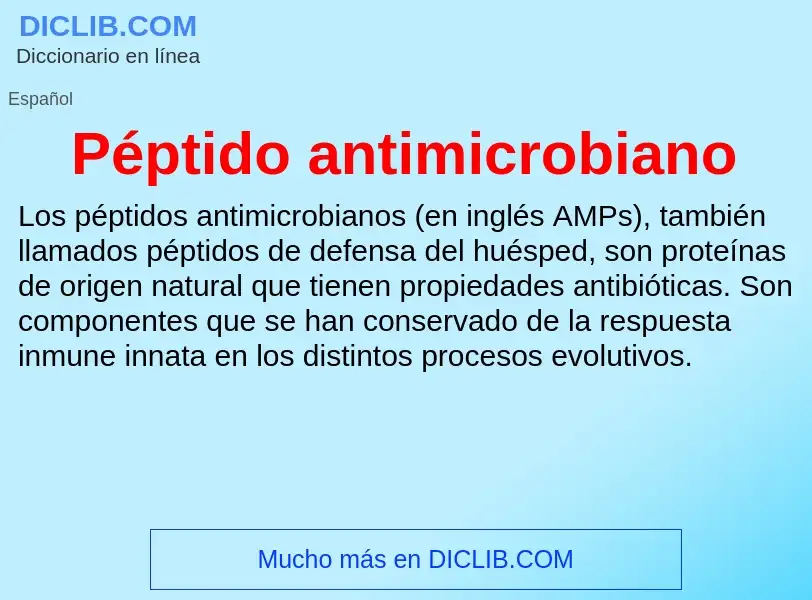 O que é Péptido antimicrobiano - definição, significado, conceito