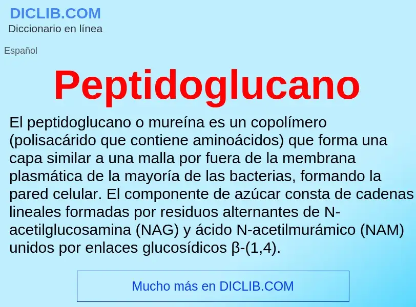 ¿Qué es Peptidoglucano? - significado y definición