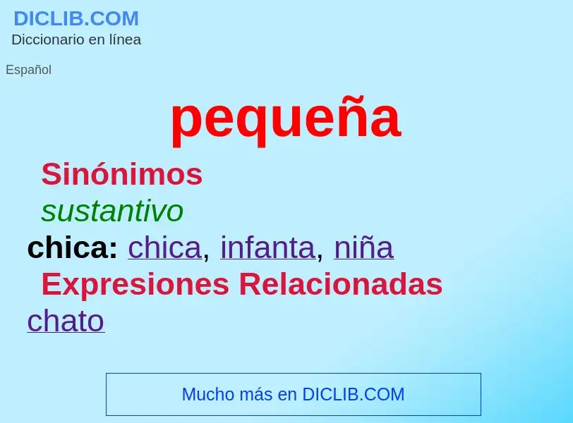 O que é pequeña - definição, significado, conceito