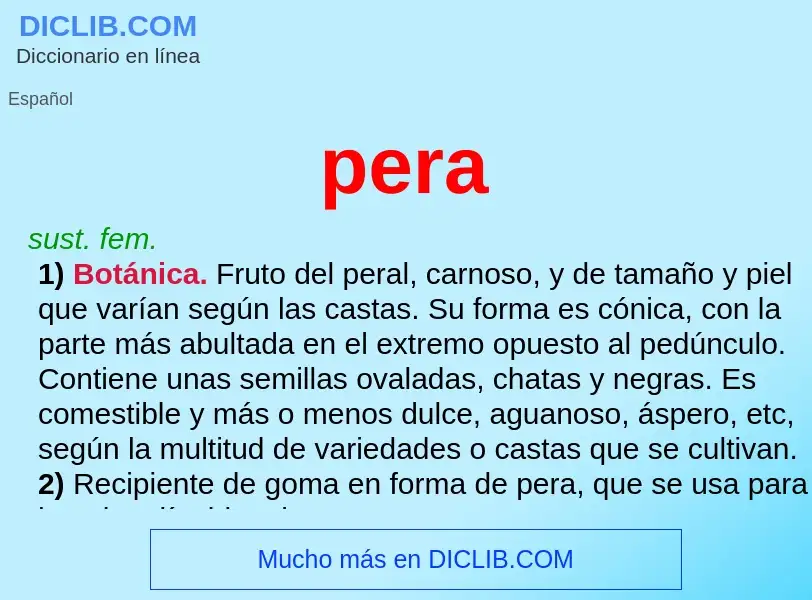 O que é pera - definição, significado, conceito