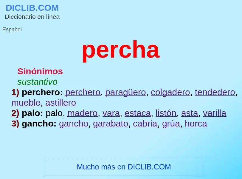 O que é percha - definição, significado, conceito