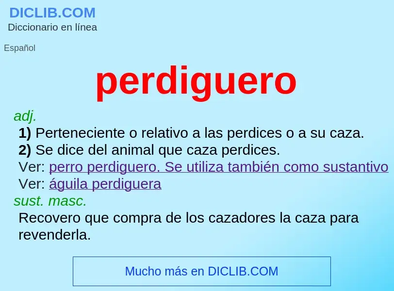 What is perdiguero - definition