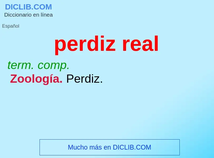 O que é perdiz real - definição, significado, conceito