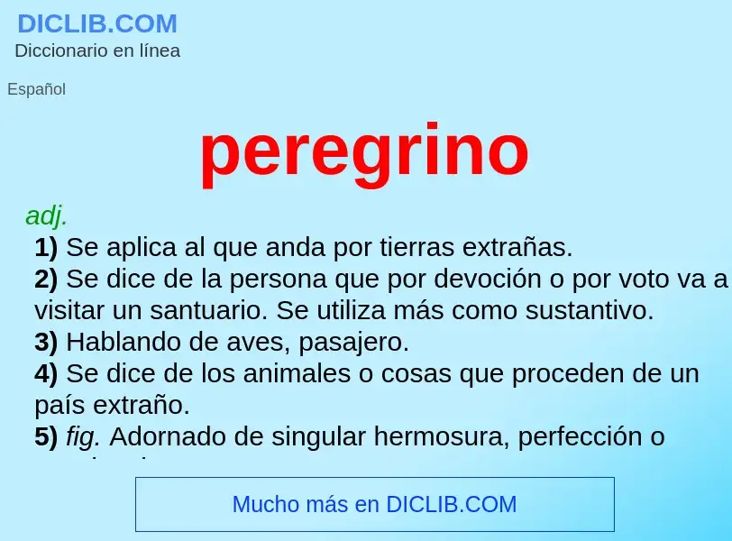 Was ist peregrino - Definition