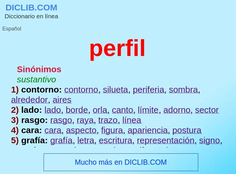 What is perfil - meaning and definition