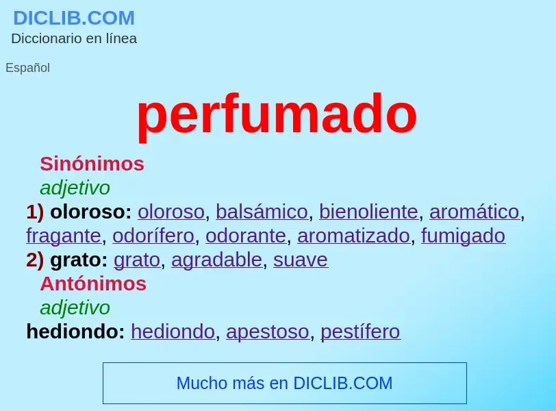 Was ist perfumado - Definition