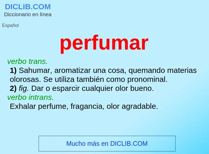 What is perfumar - definition