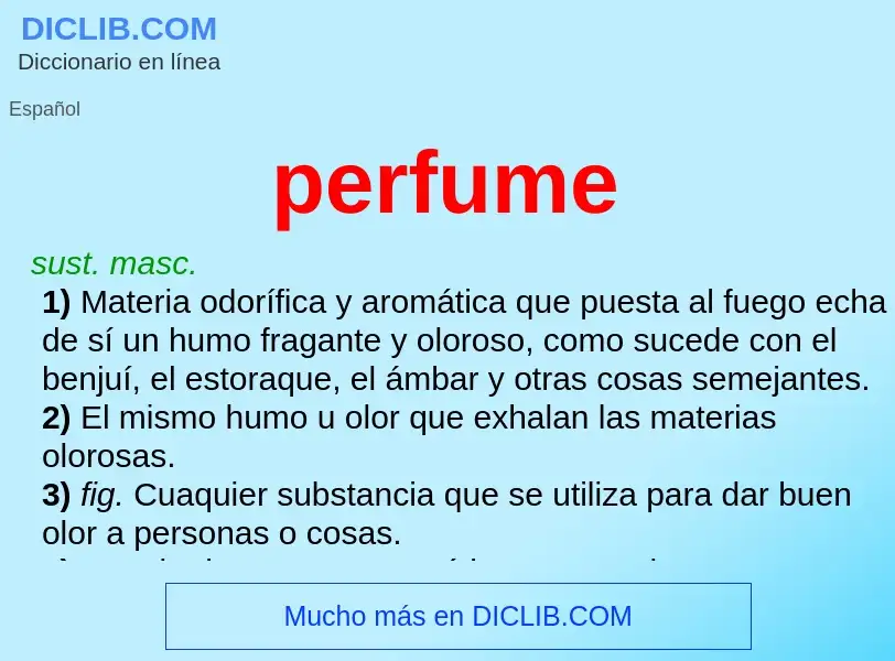 Wat is perfume - definition