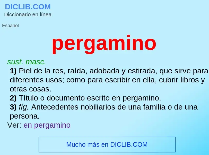 Wat is pergamino - definition