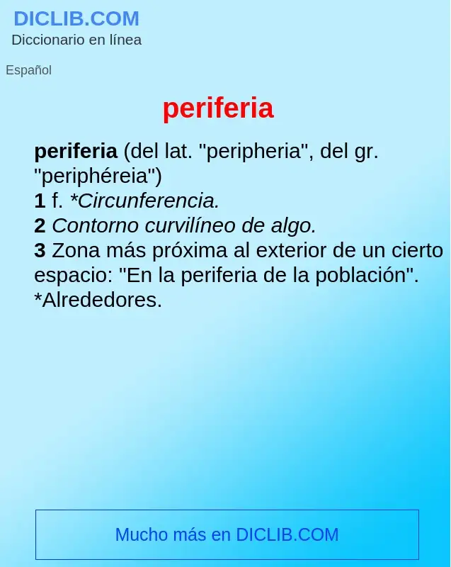 Wat is periferia - definition