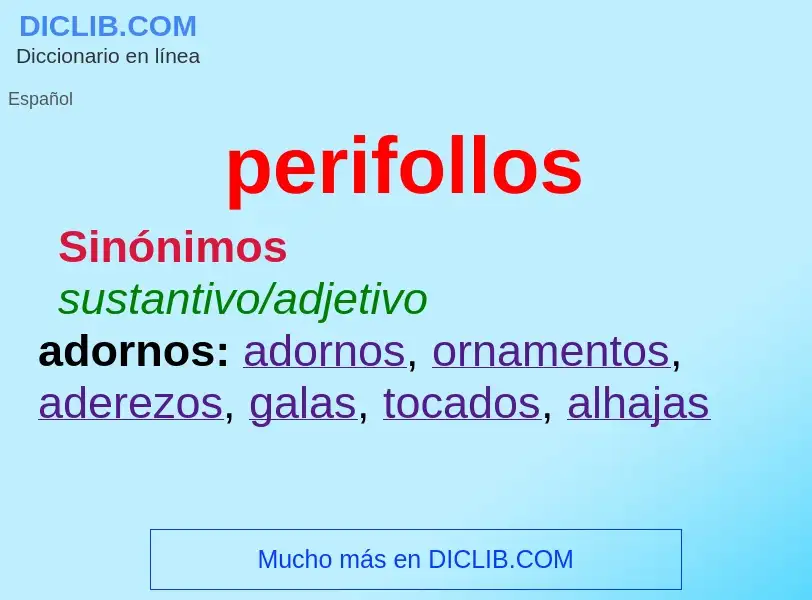 What is perifollos - meaning and definition