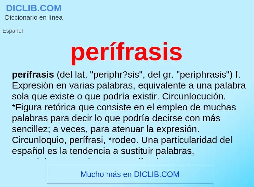 What is perífrasis - definition