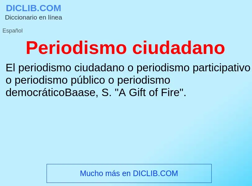 ¿Qué es Periodismo ciudadano? - significado y definición