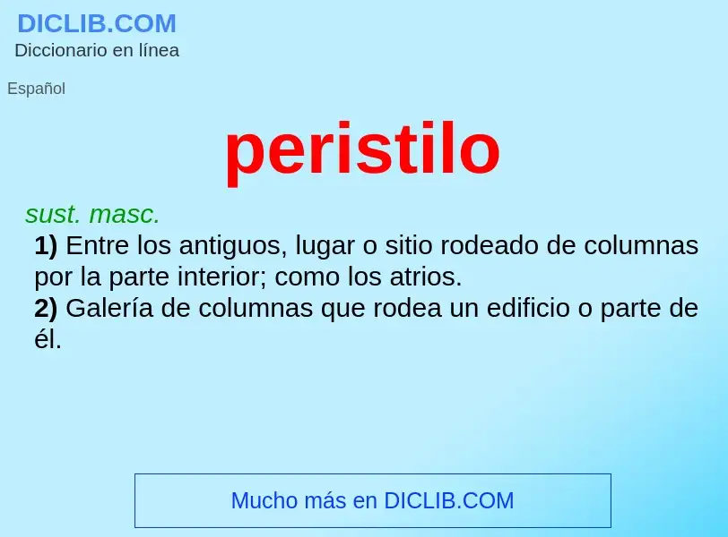 O que é peristilo - definição, significado, conceito