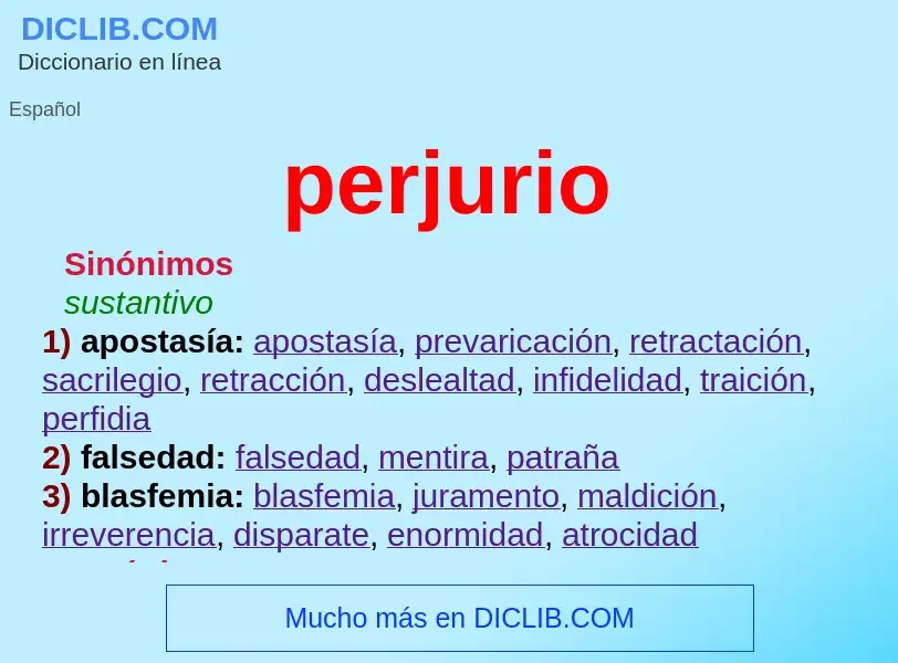 What is perjurio - meaning and definition