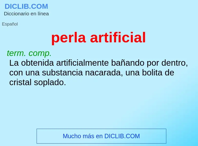 O que é perla artificial - definição, significado, conceito