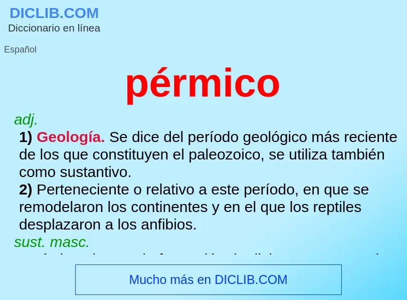 ¿Qué es pérmico? - significado y definición