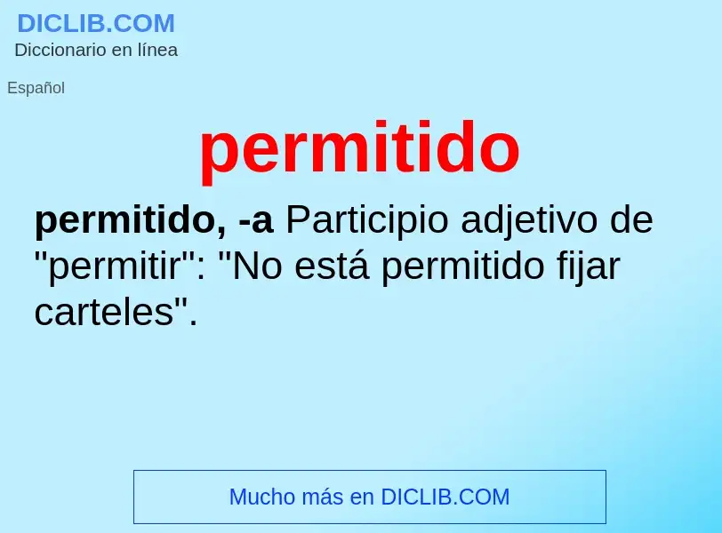 O que é permitido - definição, significado, conceito