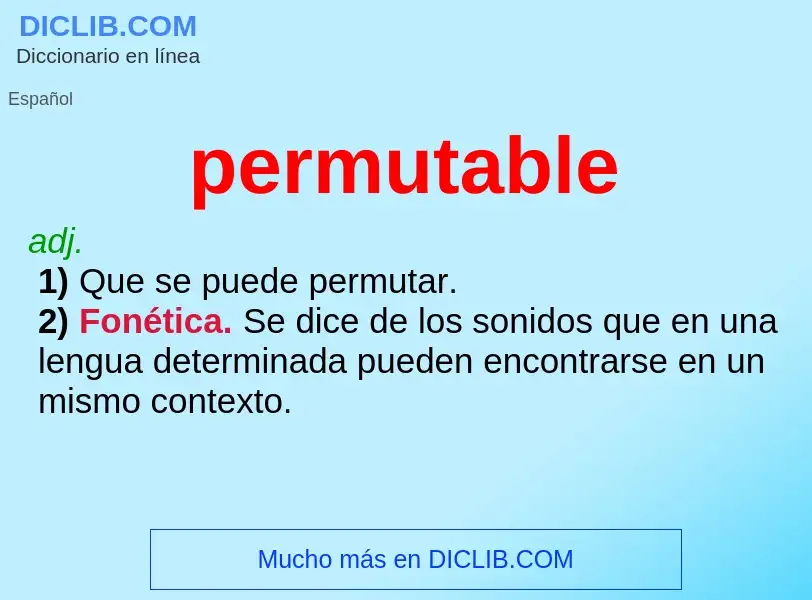 What is permutable - meaning and definition