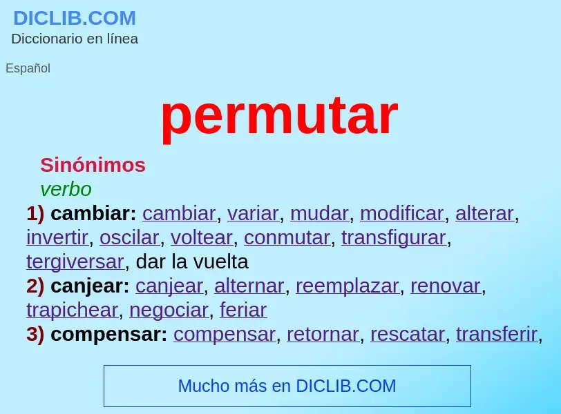 O que é permutar - definição, significado, conceito