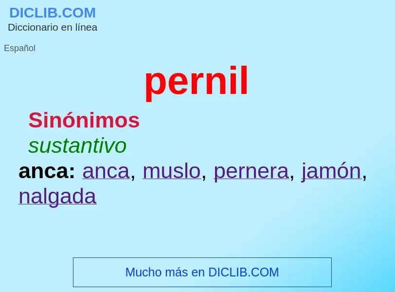 Wat is pernil - definition