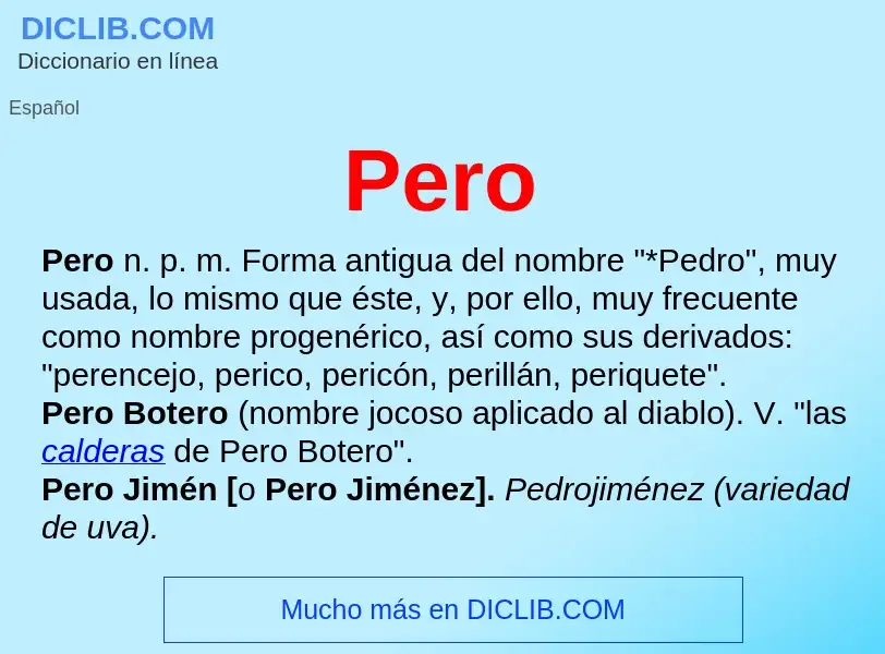 What is Pero - meaning and definition