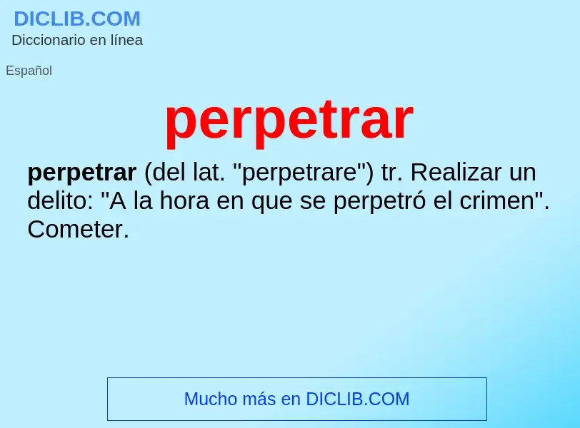 What is perpetrar - definition