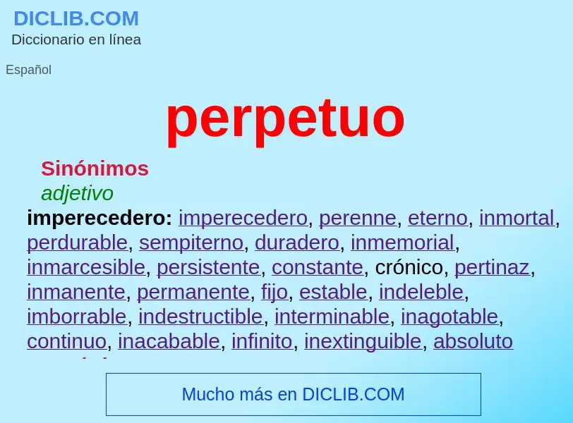 O que é perpetuo - definição, significado, conceito