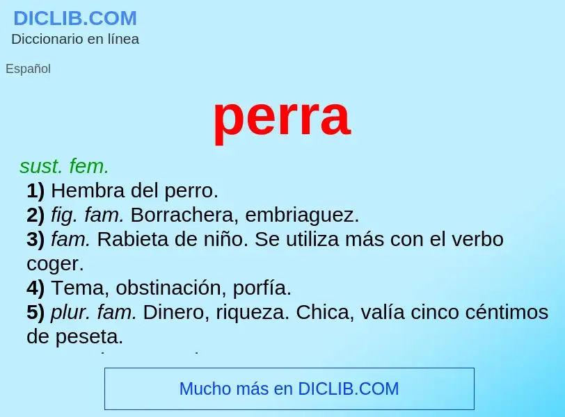 O que é perra - definição, significado, conceito