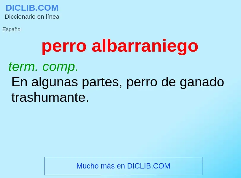 Was ist perro albarraniego - Definition