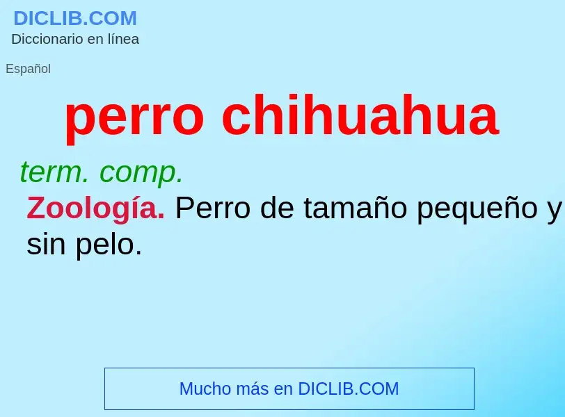 Was ist perro chihuahua - Definition