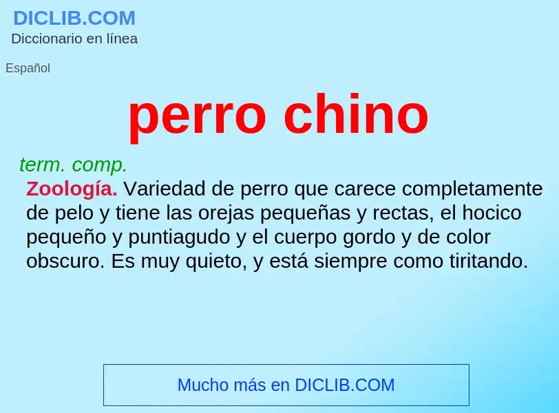 Was ist perro chino - Definition