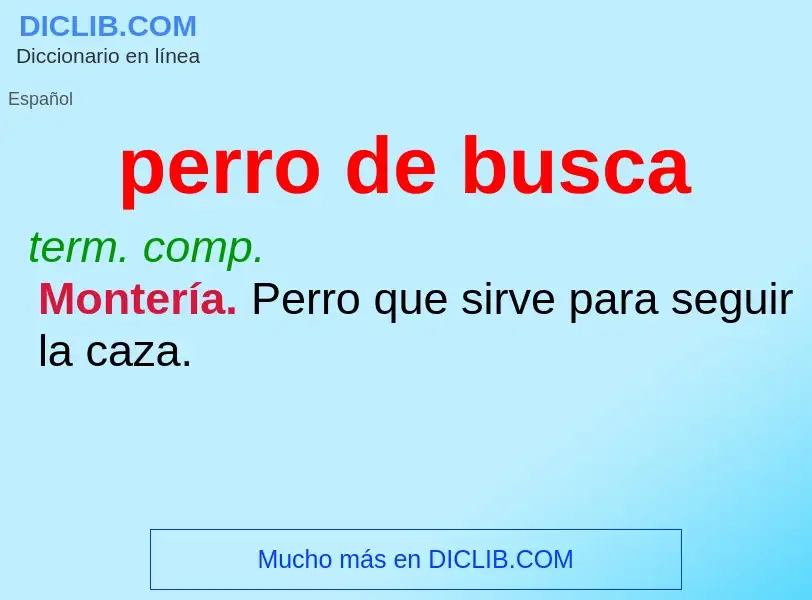 What is perro de busca - meaning and definition