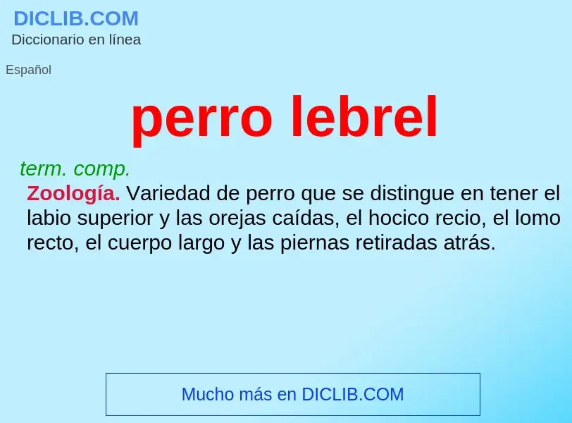 Che cos'è perro lebrel - definizione