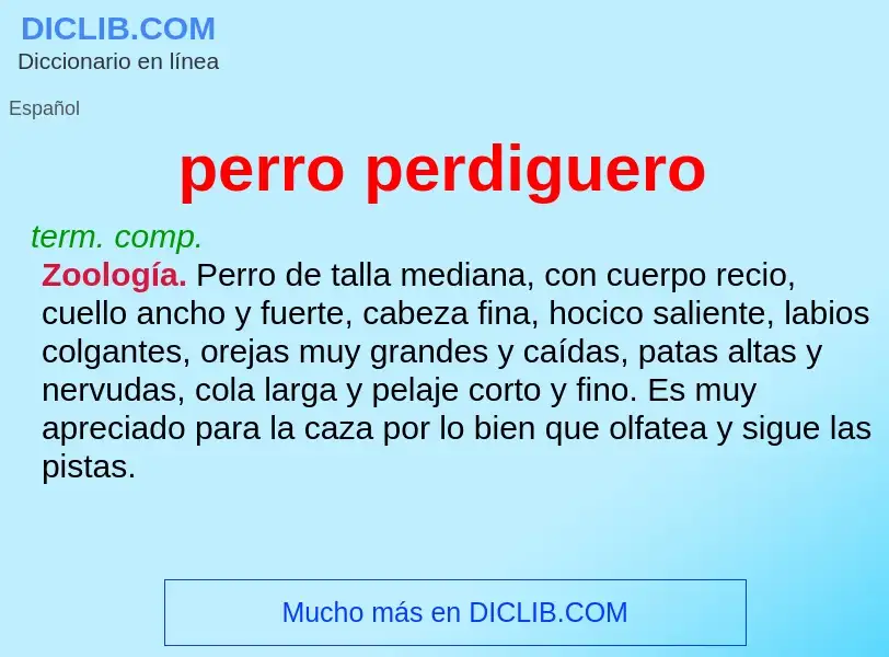 Was ist perro perdiguero - Definition