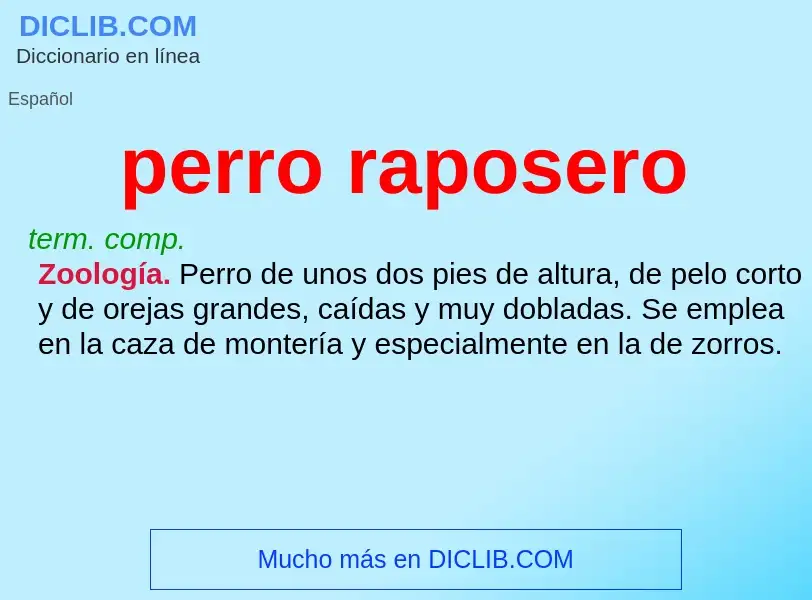 Was ist perro raposero - Definition