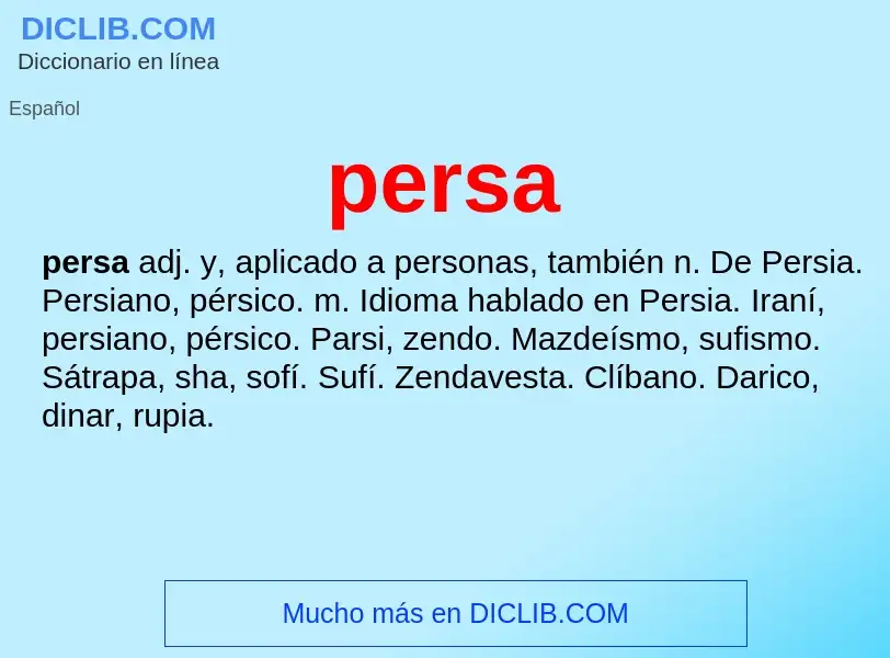 ¿Qué es persa? - significado y definición