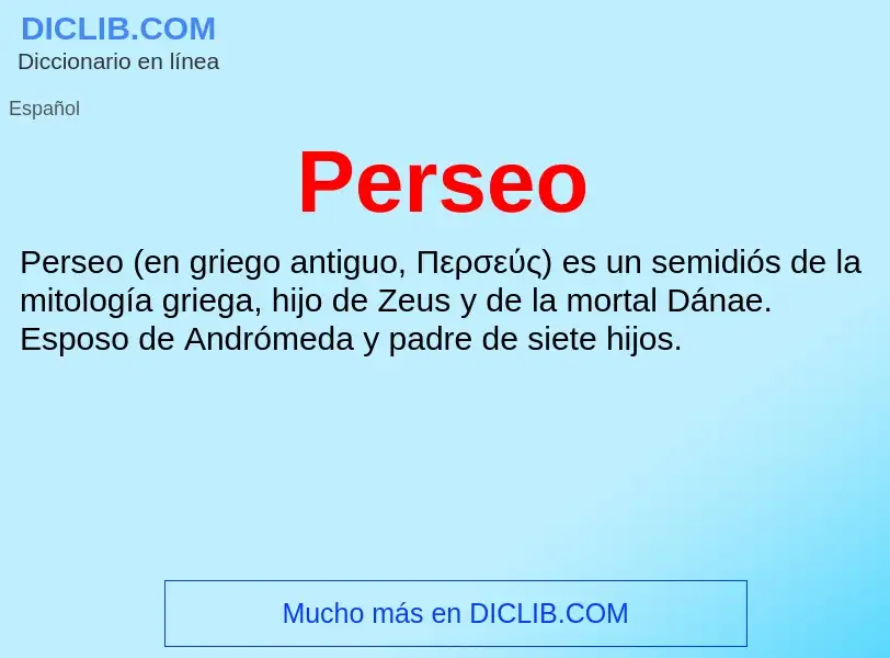 What is Perseo - meaning and definition