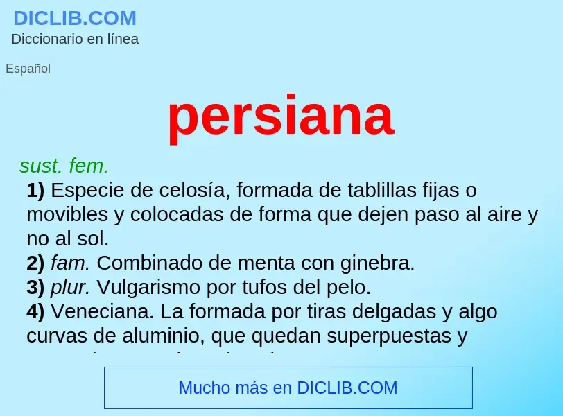 O que é persiana - definição, significado, conceito