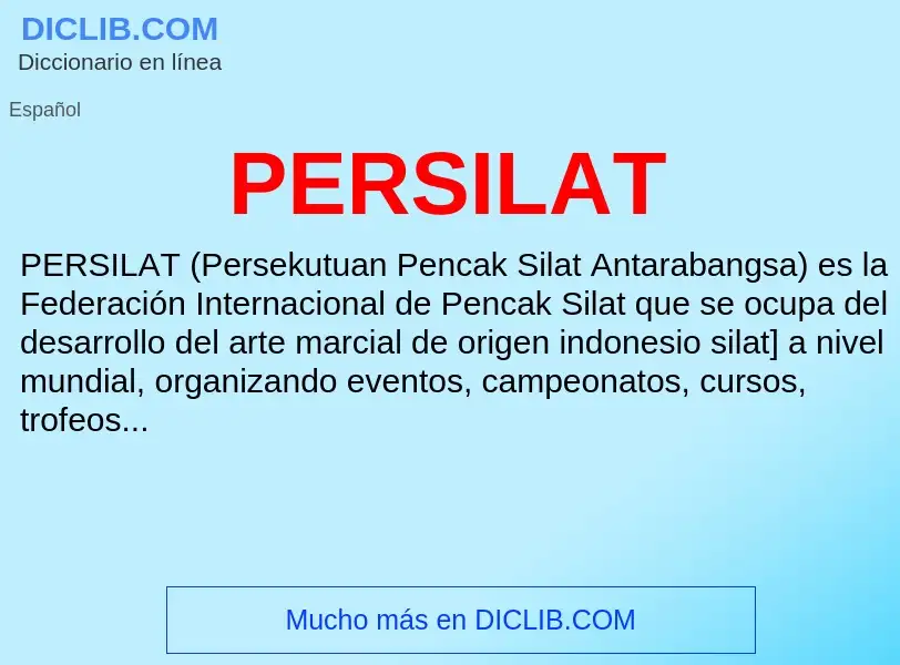 What is PERSILAT - meaning and definition